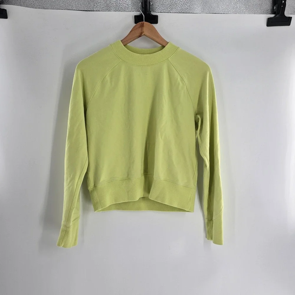 Lululemon Ready To‎ Roll Lemon Vibe Crew SZ 10